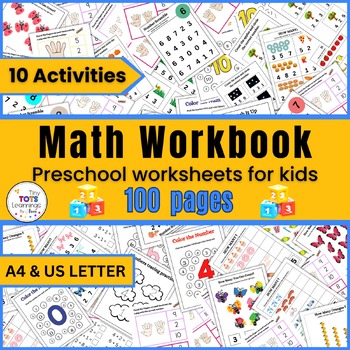 Preschool Math Counting and Cardinality Worksheets from 1-10 Coloring ...