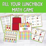Preschool Math Game Task Cards, Fill Your Lunchbox