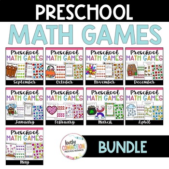 Preview of Preschool Math Games BUNDLE