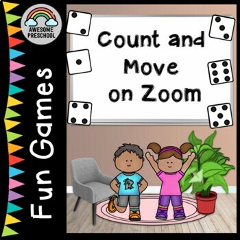 Preview of Preschool Math No-Prep Game - Counting, subitizing and Moving