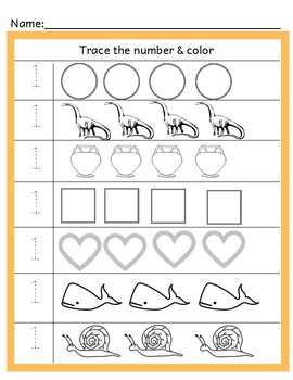 preschool math tracing counting by life and