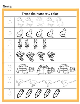 preschool math tracing counting by life and homeschooling tpt