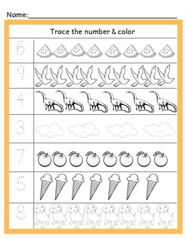 preschool math tracing counting by life and