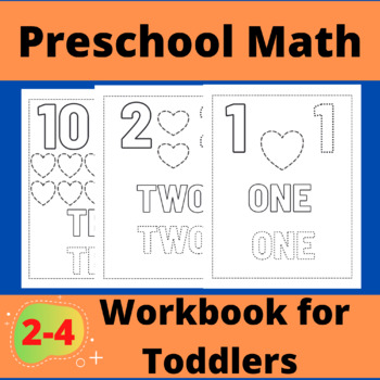 Preview of Preschool Math Workbook for Toddlers Ages 2-4