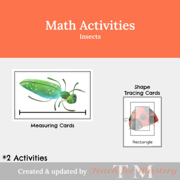 Preview of Preschool Math Worksheet Printable: Insects