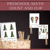 Preschool Math Worksheets- Count and Clip Cards