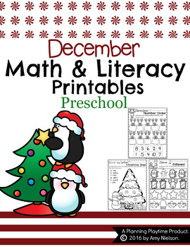 Preview of Preschool Worksheets - December