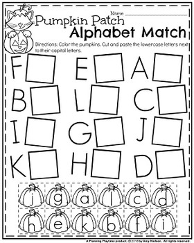 Preschool Worksheets - October by Planning Playtime | TpT