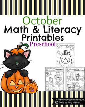 Preview of Preschool Worksheets - October