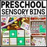 Preschool Math and Literacy Sensory Bin Matching Mats Year