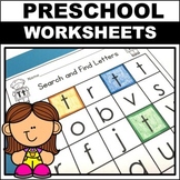 Preschool Math and Literacy Worksheets Shapes Letters Writ