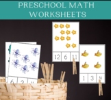 Preschool Math and Vocabulary Cards- Whale