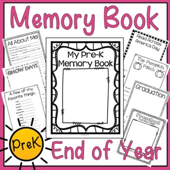 Preview of Preschool Memory Book (PreK End of Year Memory Book)