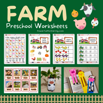 Preview of Preschool Monthly Curriculum - FARM Theme | Preschool Homeschool Printables