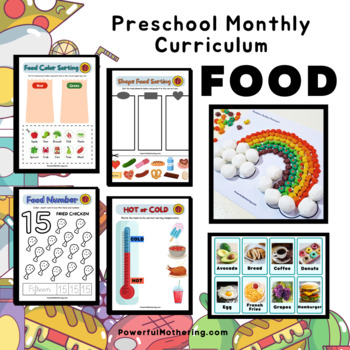 Preview of Preschool Monthly Curriculum - FOOD Theme | Preschool Printable