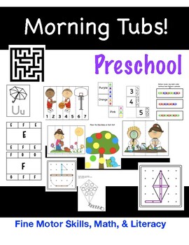 Preview of Preschool Morning Bins/Tubs!