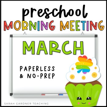 Preview of Preschool Morning Meeting | March | PreK Circle Time | Google Slides