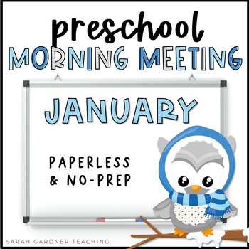 Preview of Preschool Morning Meeting | January | PreK Circle Time | Google Slides