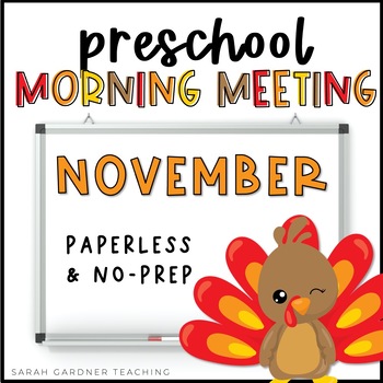 Preview of Preschool Morning Meeting | November | PreK Circle Time | Google Slides