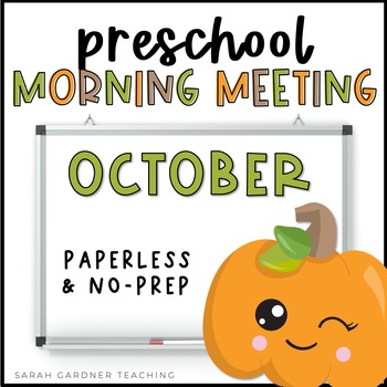 Preview of Preschool Morning Meeting | October | PreK Circle Time | Google Slides