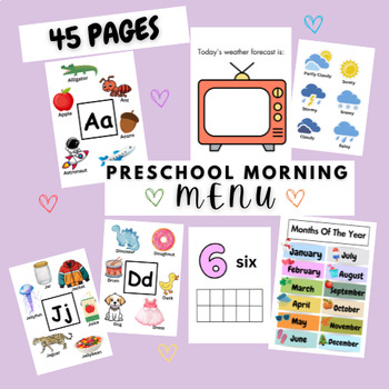Preview of Preschool Morning Menu
