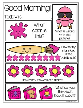 Preschool Morning Messages - Colors by Lily B Creations