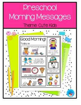 Preview of Morning Messages Preschool - Cute Kids