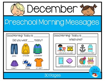 Preview of Preschool Morning Messages - December