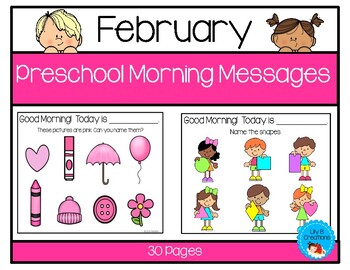 Preview of Preschool Morning Messages - February