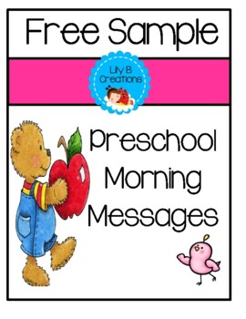 Preview of Preschool Morning Messages - Free Sample Pages