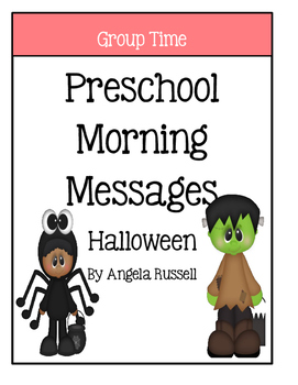 Preview of Preschool Morning Messages - Halloween Set