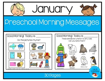 Preview of Preschool Morning Messages - January