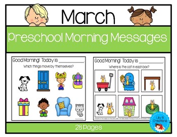 Preview of Preschool Morning Messages - March