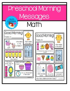 Preview of Preschool Morning Messages - Math