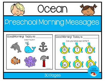 Preview of Preschool Morning Messages - Ocean