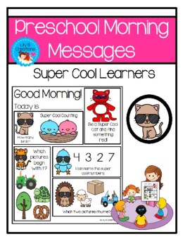 Preview of Preschool Morning Messages - Super Cool Learners