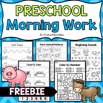 Preview of Preschool Morning Work FREE