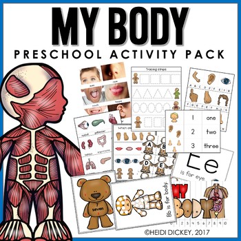 Preview of Preschool: My Body Theme Learning Pack