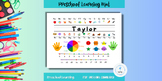 Preschool Name Plate Learning Mat with Alphabet, Number, C