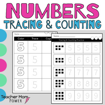 Preschool Number Practice 0-9 {Counting, Tracing, and Number ...
