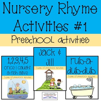 Preschool Nursery Rhyme Activities #1- Water/ Ocean | TPT