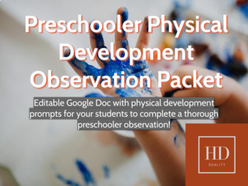 Preview of Preschool Observation - Physical Development