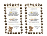 Preschool Open House Gift Label (Cute Bear) w/ Editable Te