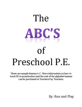 Preview of Preschool PE A-C Lessons