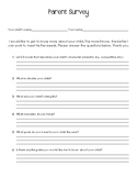 Preschool Parent Survey