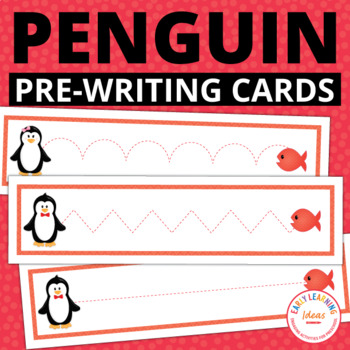 Preview of FREE Penguin Fine Motor Pre-writing Activity for Preschool & Pre-K