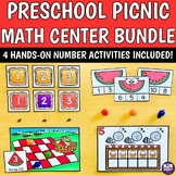 Preschool Picnic Math Bundle - 4 Counting Number Spring Su