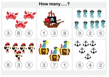 Preschool Pirate Theme Worksheets by Aubrey Rose | TpT