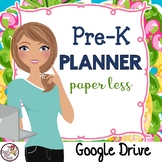 Preschool Planner for Google Drive in Preppy Prints Theme