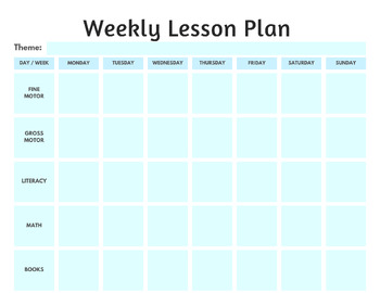 Preschool Planning Worksheet by Curriculum by Mars | TPT